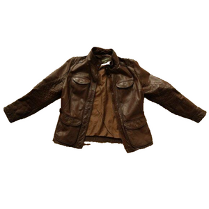 eddie bauer brown leather jacket